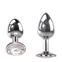 Adam & Eve Clear Gem Metal Plug