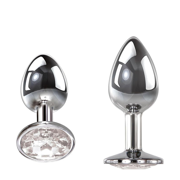 Adam & Eve Clear Gem Metal Plug