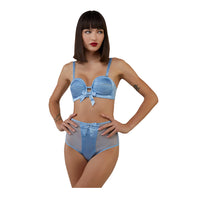 Dorothy Baby Blue Diamanté Overwired Bra