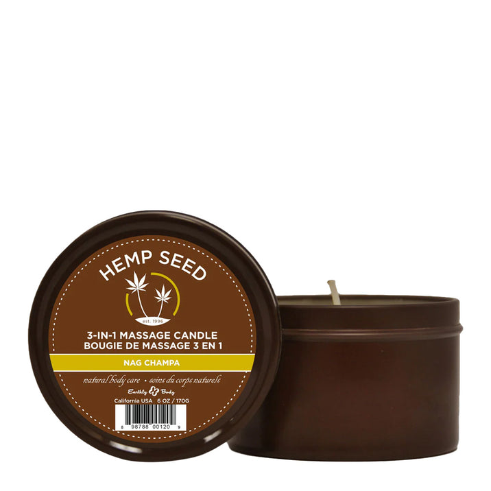 Earthly Body Hemp Massage Candle - Nag Champa