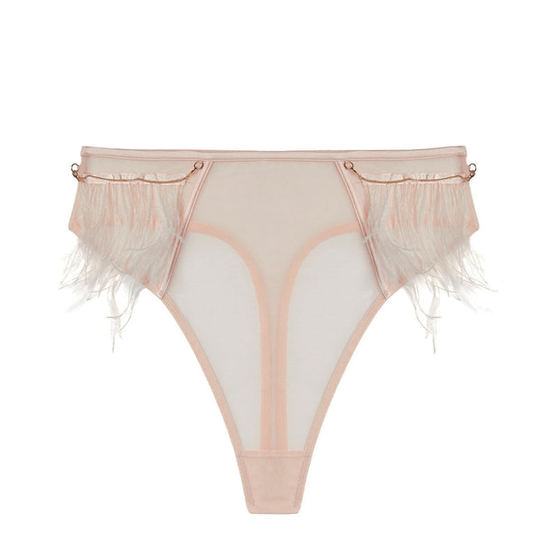 Felicity Hayward Phoenix Blush Feather High Waisted Brief
