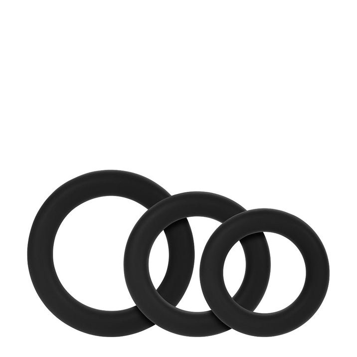 Forto F-61 Liquid Silicone 3 Piece Cock Ring Set