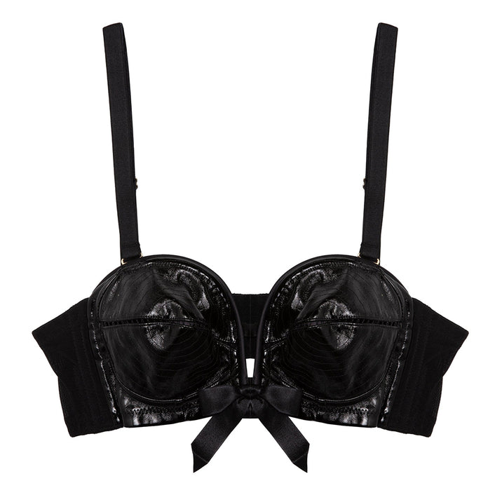 Genevieve Black PVC Overwire Bra