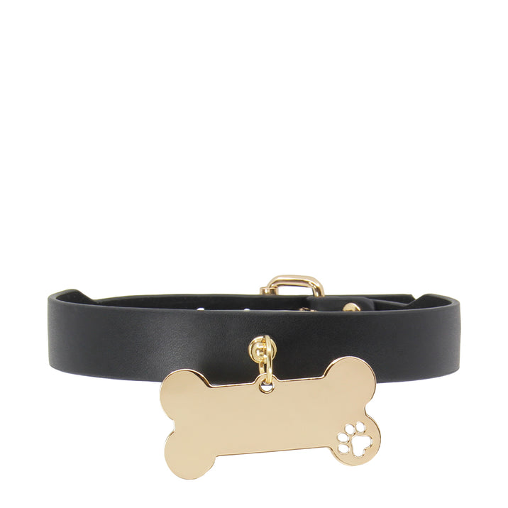 Love in Leather Dog Bone Collar