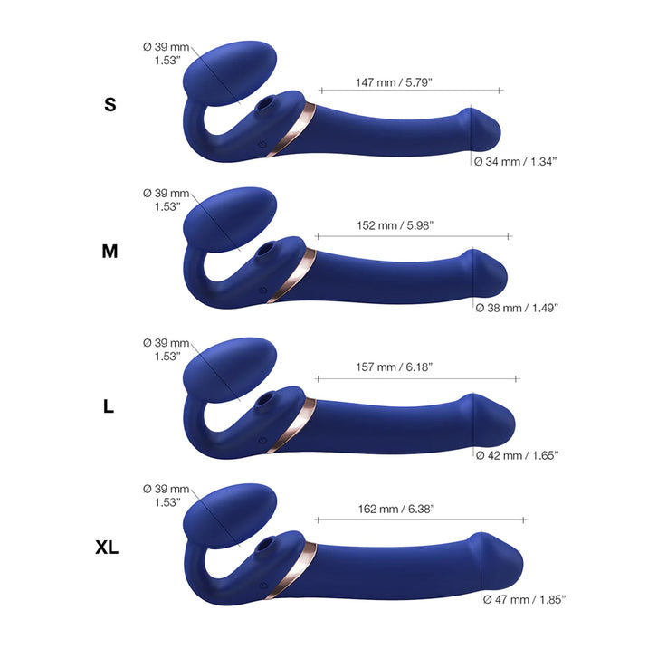 Strap-On-Me Multi Orgasm Bendable Strapless Dildo Pink