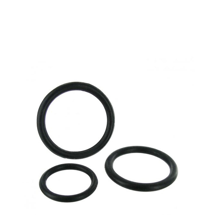 Trinity Black Triple Silicone Cock Ring Set