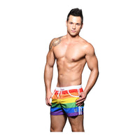 Andrew Christian Pride Stripe Swim Shorts