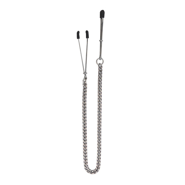 Spartacus Adjustable Tweezer Nipple Clamps with Jewel Chain