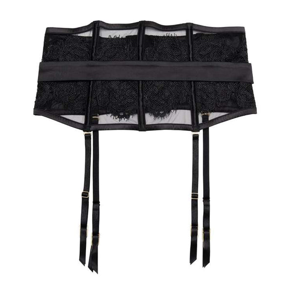 Anneliese Satin Net and Lace Waspie Black