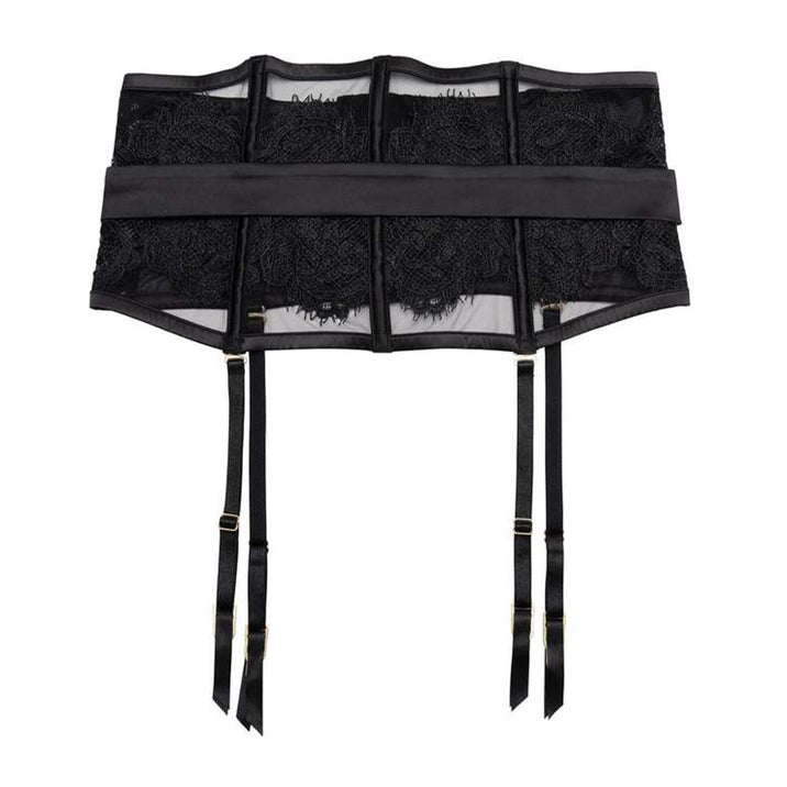 Anneliese Satin Net and Lace Waspie Black