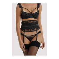 Anneliese Satin Net and Lace Waspie Black