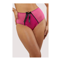 Bettie Page Inga Pink Ruffle High Waisted Brief