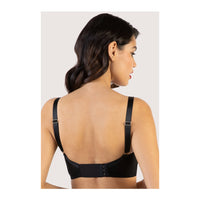 Bettie Page Solar Black and Gold Cosmic Print Bullet Bra