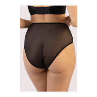 Bettie Page Solar Black and Gold Cosmic Print High Waist Brief