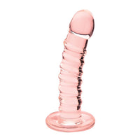 Blown Basic Curve with Spiral Glass Dildo
