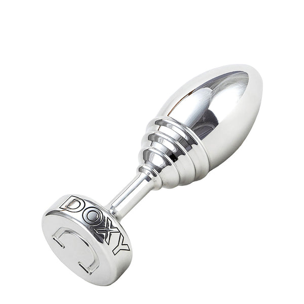 Doxy Ribbed Metal Butt Plug