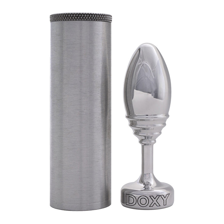 Doxy Ribbed Metal Butt Plug