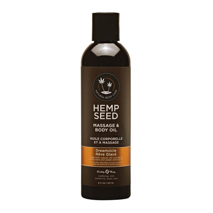 Earthly Body Hemp Seed Massage Oil Dreamsicle 237ml