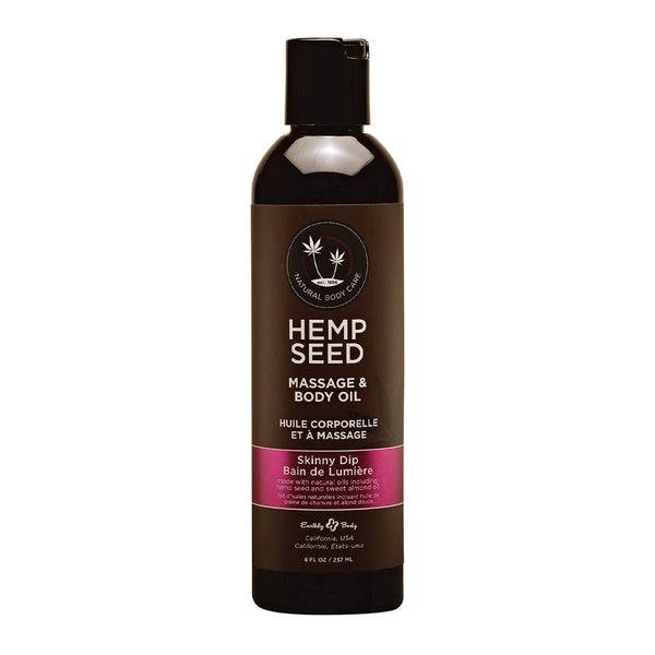 Earthly Body Skinny Dip Hemp Seed Massage Oil 237ml
