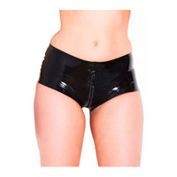 Honour Latex 2 Way Zip Booty Shorts