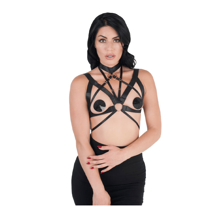Love in Leather Wide Band O-Ring Body Harness