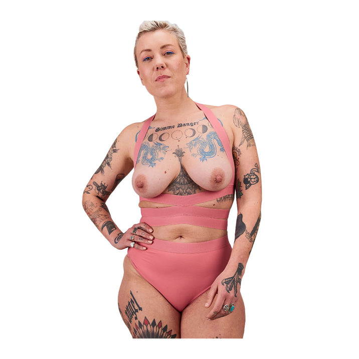 La Fille D'O Pony Pink Chest Harness