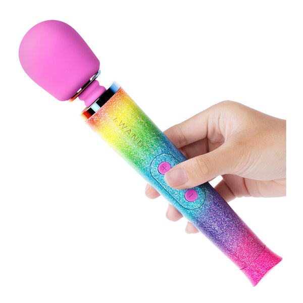 Le Wand All That Glimmers Petite Rechargeable Massager Rainbow