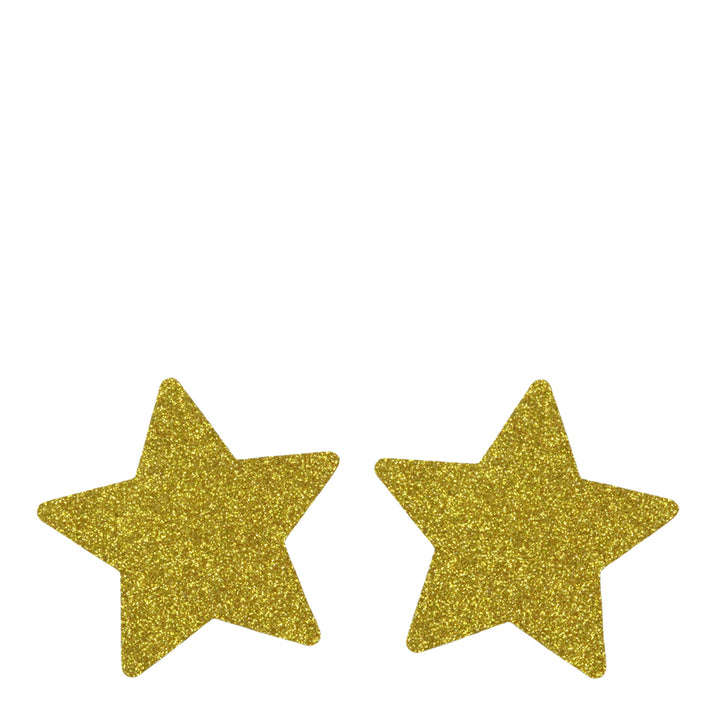 Love in Leather Glitter Star Nipple Pasties