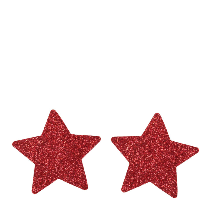 Love in Leather Glitter Star Nipple Pasties