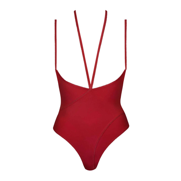 Maison Close Le Petit Secret Open Chest Red Bodysuit