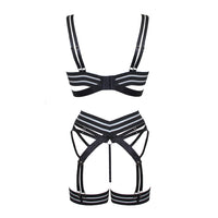 Muse Black Strappy Lingerie Set