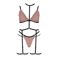 Muse Blush 3 Piece Lingerie Set