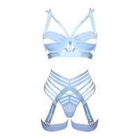 Muse Light Blue Strappy Lingerie Set