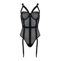 Muse Mesh Bodysuit with Suspenders