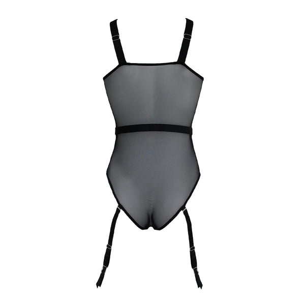 Muse Mesh Bodysuit with Suspenders