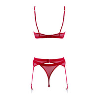 Muse Red Fishnet Lingerie Set