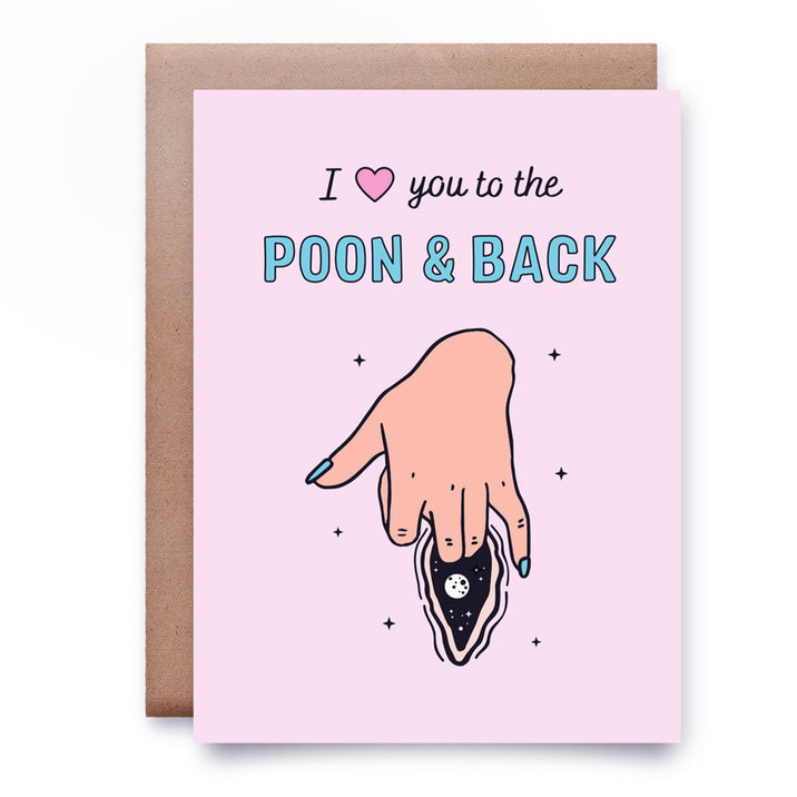 I Love You to the Poon & Back Card