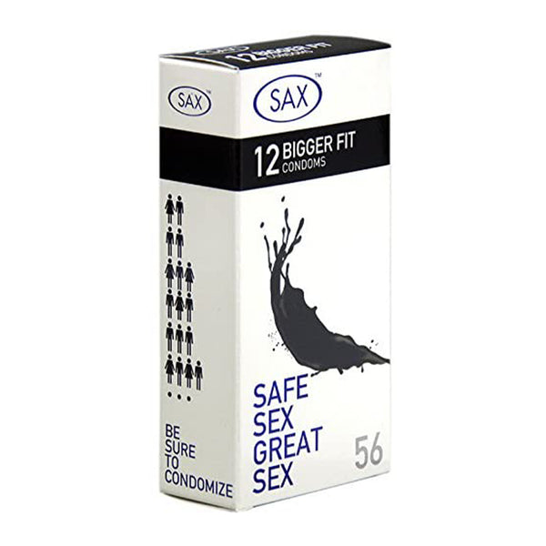 SAX Condoms 12s Bigger Fit 56mm